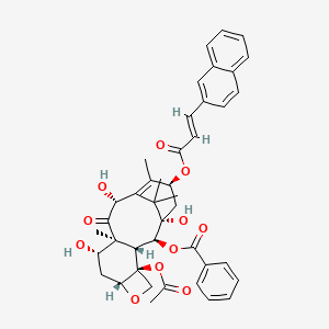 (2alpha,5beta,7beta,10beta,13alpha)-4-(Acetyloxy)-1,7,10-trihydroxy-13-{[3-(naphthalen-2-yl)prop-2-enoyl]oxy}-9-oxo-5,20-epoxytax-11-en-2-yl benzoate