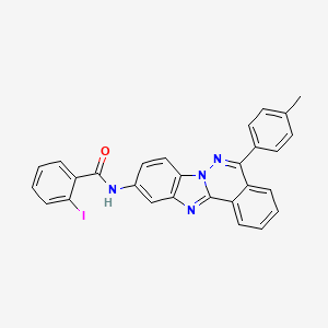 molecular formula C28H19IN4O B12461702 2-iodo-N-[5-(4-methylphenyl)benzimidazo[2,1-a]phthalazin-10-yl]benzamide 