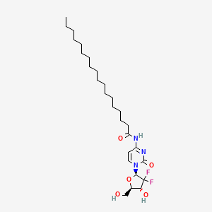 molecular formula C27H45F2N3O5 B1246173 Cytidine, 2'-deoxy-2',2'-difluoro-N-(1-oxooctadecyl)- CAS No. 849139-20-4