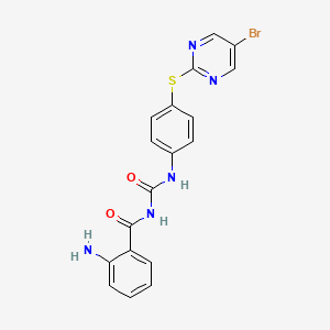 1-(2-Aminobenzoyl)-3-[4-(5-bromopyrimidin-2-ylsulfanyl)phenyl]urea