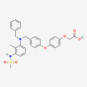 2-[4-(4-{[Benzyl(3-methanesulfonamido-2-methylphenyl)amino]methyl}phenoxy)phenoxy]acetic acid