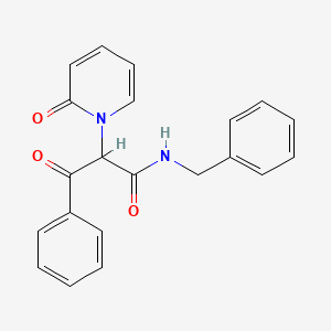 molecular formula C21H18N2O3 B12461809 N-benzyl-3-oxo-2-(2-oxopyridin-1-yl)-3-phenylpropanamide 