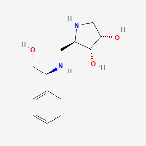 (2R,3R,4S)-2-({[(1S)-2-Hydroxy-1-phenylethyl]amino}methyl)pyrrolidine-3,4-diol