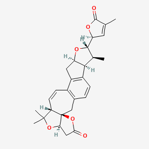 molecular formula C28H30O6 B1246190 Rubriflordilactone B 