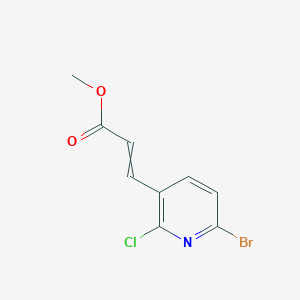 molecular formula C9H7BrClNO2 B12461961 methyl (2E)-3-(6-bromo-2-chloropyridin-3-yl)prop-2-enoate 