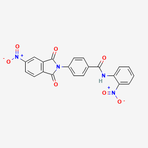 molecular formula C21H12N4O7 B12461963 4-(5-nitro-1,3-dioxoisoindol-2-yl)-N-(2-nitrophenyl)benzamide 
