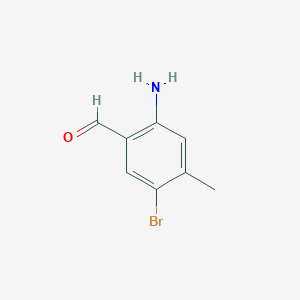 molecular formula C8H8BrNO B12461964 2-Amino-5-bromo-4-methylbenzaldehyde 