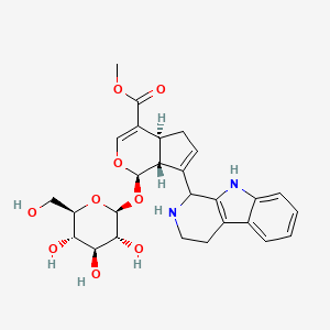 methyl (1R,4aS,7aR)-7-(2,3,4,9-tetrahydro-1H-pyrido[3,4-b]indol-1-yl)-1-[(2S,3R,4S,5S,6R)-3,4,5-trihydroxy-6-(hydroxymethyl)oxan-2-yl]oxy-1,4a,5,7a-tetrahydrocyclopenta[c]pyran-4-carboxylate