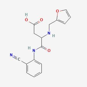 molecular formula C16H15N3O4 B12461998 N-(2-cyanophenyl)-N~2~-(furan-2-ylmethyl)-alpha-asparagine 