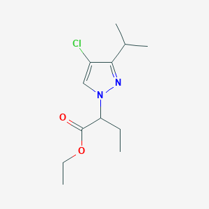 molecular formula C12H19ClN2O2 B12462004 ethyl 2-[4-chloro-3-(propan-2-yl)-1H-pyrazol-1-yl]butanoate 
