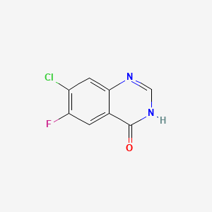 molecular formula C8H4ClFN2O B12462028 7-Chloro-6-fluoro-3H-quinazolin-4-one 