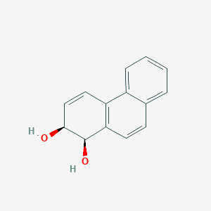 molecular formula C14H12O2 B1246205 (1R,2S)-1,2-dihydrophenanthrene-1,2-diol 