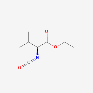 molecular formula C8H13NO3 B12462107 Ethyl 2-isocyanato-3-methylbutyrate,97 
