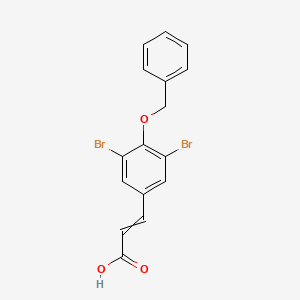 molecular formula C16H12Br2O3 B12462108 3-(3,5-Dibromo-4-phenylmethoxyphenyl)prop-2-enoic acid 