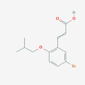 molecular formula C13H15BrO3 B12462140 (E)-3-(5-bromo-2-isobutoxyphenyl)acrylic acid 