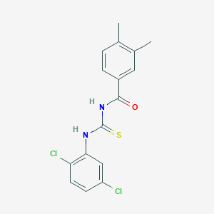 molecular formula C16H14Cl2N2OS B12462150 N-[(2,5-dichlorophenyl)carbamothioyl]-3,4-dimethylbenzamide 