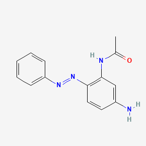 molecular formula C14H14N4O B12462185 N-{5-amino-2-[(E)-phenyldiazenyl]phenyl}acetamide CAS No. 1081540-64-8