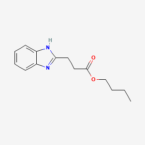molecular formula C14H18N2O2 B12462204 butyl 3-(1H-benzimidazol-2-yl)propanoate 