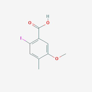molecular formula C9H9IO3 B12462224 2-Iodo-5-methoxy-4-methylbenzoic acid 