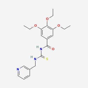 molecular formula C20H25N3O4S B12462229 3,4,5-triethoxy-N-[(pyridin-3-ylmethyl)carbamothioyl]benzamide 