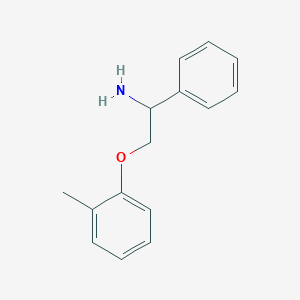 molecular formula C15H17NO B1246223 alpha-[(2-Methylphenoxy)methyl]benzenemethanamine 