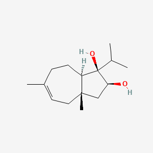 molecular formula C15H26O2 B1246225 (1R,2S,3aS,8aR)-3a,6-dimethyl-1-(propan-2-yl)-1,2,3,3a,4,7,8,8a-octahydroazulene-1,2-diol 