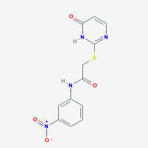 molecular formula C12H10N4O4S B12462265 2-[(4-hydroxypyrimidin-2-yl)sulfanyl]-N-(3-nitrophenyl)acetamide 