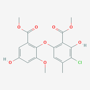 molecular formula C18H17ClO8 B1246232 Methyl chloroasterrate 