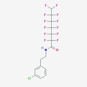molecular formula C15H10ClF12NO B12462371 N-[2-(3-chlorophenyl)ethyl]-2,2,3,3,4,4,5,5,6,6,7,7-dodecafluoroheptanamide 
