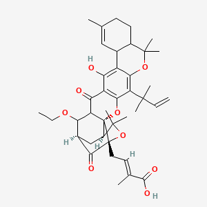 molecular formula C40H50O9 B1246238 gaudichaudiic acid F 