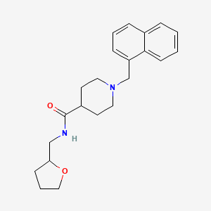 molecular formula C22H28N2O2 B12462387 1-(naphthalen-1-ylmethyl)-N-(oxolan-2-ylmethyl)piperidine-4-carboxamide 