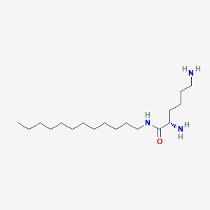 molecular formula C18H39N3O B1246242 Hexanamide, 2,6-diamino-N-dodecyl-, (S)- CAS No. 60654-08-2