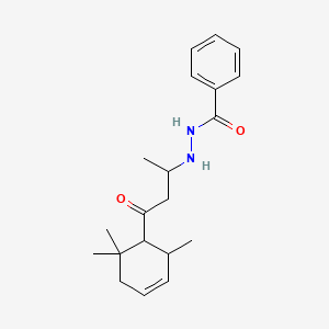 molecular formula C20H28N2O2 B12462444 N'-[4-oxo-4-(2,6,6-trimethylcyclohex-3-en-1-yl)butan-2-yl]benzohydrazide 
