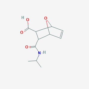 molecular formula C11H15NO4 B12462445 3-(Propan-2-ylcarbamoyl)-7-oxabicyclo[2.2.1]hept-5-ene-2-carboxylic acid 