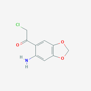 molecular formula C9H8ClNO3 B124625 2'-Amino-2-chloro-4',5'-(methylenedioxy)acetophenone CAS No. 149809-26-7
