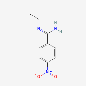 molecular formula C9H11N3O2 B12462522 N-ethyl-4-nitrobenzenecarboximidamide 
