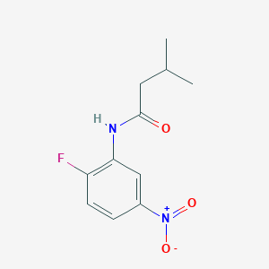 molecular formula C11H13FN2O3 B12462537 N-(2-fluoro-5-nitrophenyl)-3-methylbutanamide 
