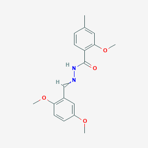 molecular formula C18H20N2O4 B12462554 N-[(2,5-dimethoxyphenyl)methylideneamino]-2-methoxy-4-methylbenzamide CAS No. 344933-34-2