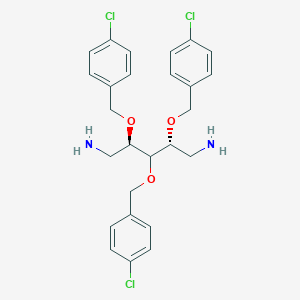 molecular formula C26H29Cl3N2O3 B1246256 (2R,4R)-2,3,4-tris[(4-chlorophenyl)methoxy]pentane-1,5-diamine 