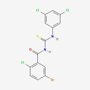 molecular formula C14H8BrCl3N2OS B12462583 5-bromo-2-chloro-N-[(3,5-dichlorophenyl)carbamothioyl]benzamide 