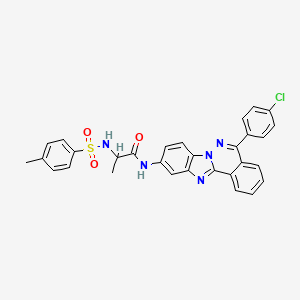 molecular formula C30H24ClN5O3S B12462610 N-[5-(4-chlorophenyl)benzimidazo[2,1-a]phthalazin-10-yl]-N~2~-[(4-methylphenyl)sulfonyl]alaninamide 