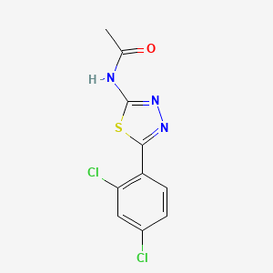 molecular formula C10H7Cl2N3OS B12462620 N-[5-(2,4-dichlorophenyl)-1,3,4-thiadiazol-2-yl]acetamide 