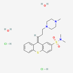 molecular formula C23H35Cl2N3O4S2 B1246263 Thiothixene hydrochloride 