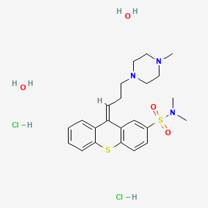 molecular formula C23H35Cl2N3O4S2 B1246263 Thiothixene dihydrochloride dihydrate CAS No. 22189-31-7