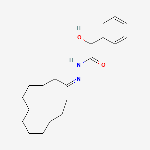 molecular formula C20H30N2O2 B12462766 N'-cyclododecylidene-2-hydroxy-2-phenylacetohydrazide 