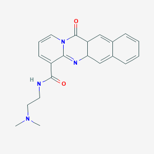molecular formula C21H22N4O2 B12462771 N-[2-(dimethylamino)ethyl]-12-oxo-5a,11a-dihydro-5,13-diazatetracene-4-carboxamide 