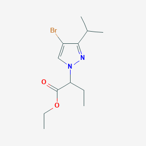 molecular formula C12H19BrN2O2 B12462805 ethyl 2-[4-bromo-3-(propan-2-yl)-1H-pyrazol-1-yl]butanoate 