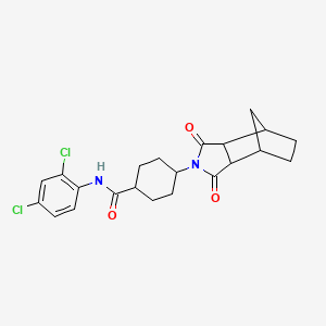 molecular formula C22H24Cl2N2O3 B12462810 N-(2,4-dichlorophenyl)-4-(1,3-dioxooctahydro-2H-4,7-methanoisoindol-2-yl)cyclohexanecarboxamide 