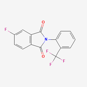 molecular formula C15H7F4NO2 B12462845 5-Fluoro-2-[2-(trifluoromethyl)phenyl]isoindole-1,3-dione 