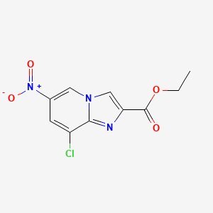 molecular formula C10H8ClN3O4 B12462866 Ethyl 8-chloro-6-nitroimidazo[1,2-a]pyridine-2-carboxylate 